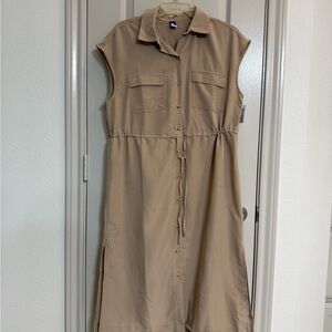 Old Navy Tan Midi Dress